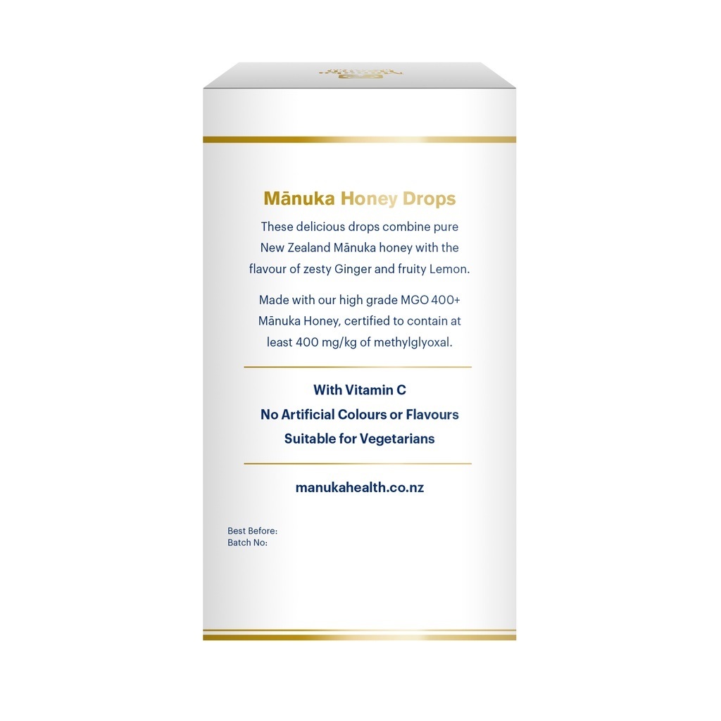 Manuka Health Manuka Drops MGO400+ (UMF13+) with Ginger & Lemon (15 Pcs)