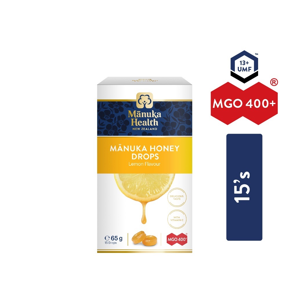 Manuka Health Manuka Drops MGO400+ (UMF13+) with Lemon 15 Pcs