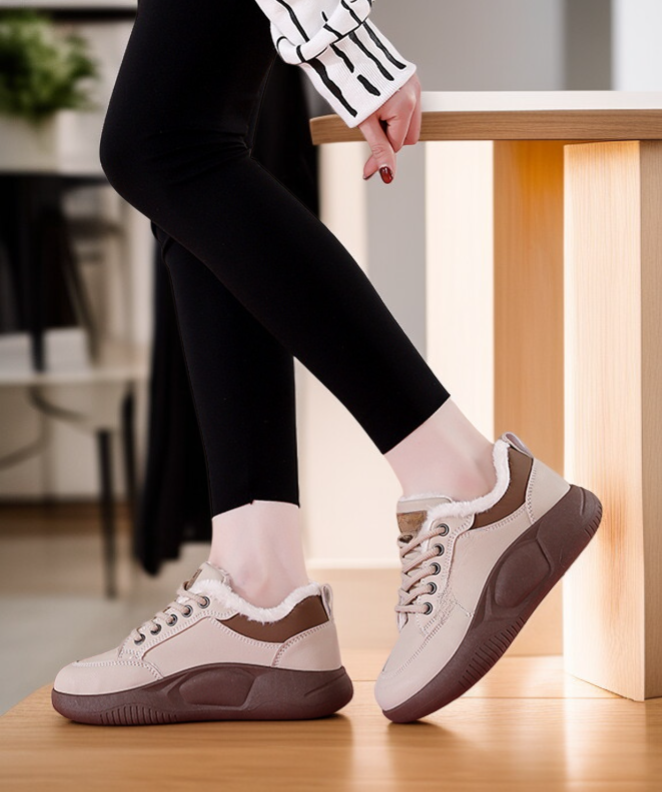 加絨運動鞋女柔軟舒適鞋墊