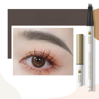 台灣爆款魔卡如茵四叉水眉笔！0.01mm 細尖 + 四叉設計，3 秒勾勒根根分明野生眉，新手手殘黨也能輕鬆駕馭。10H 防水防汗持妝，成膜黑科技不脫妝不斑驳，三個色號适配不同髮色