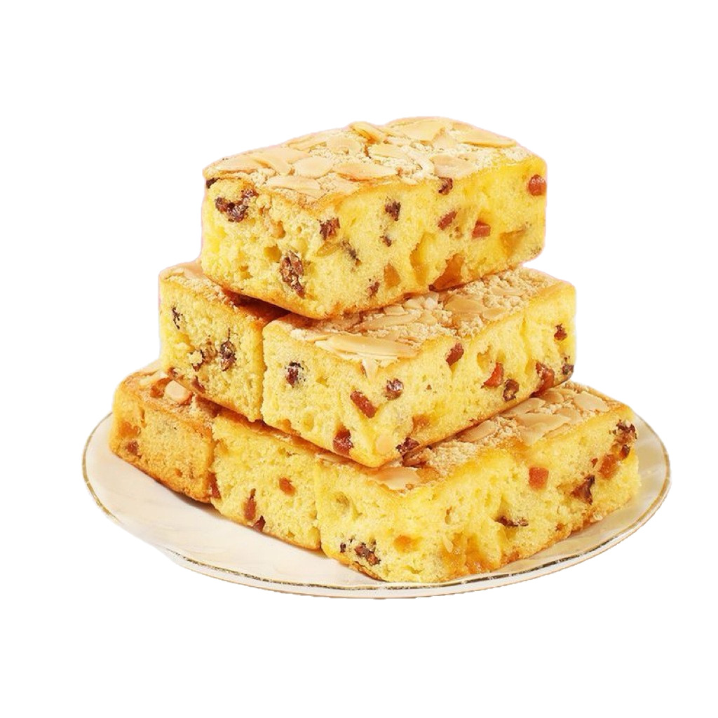 小米山藥蘋果糕，0 添加蔗糖，含紅棗、山楂、橙丁等豐富配料，雞蛋添加≥15%，綿軟清甜、果香濃鬱