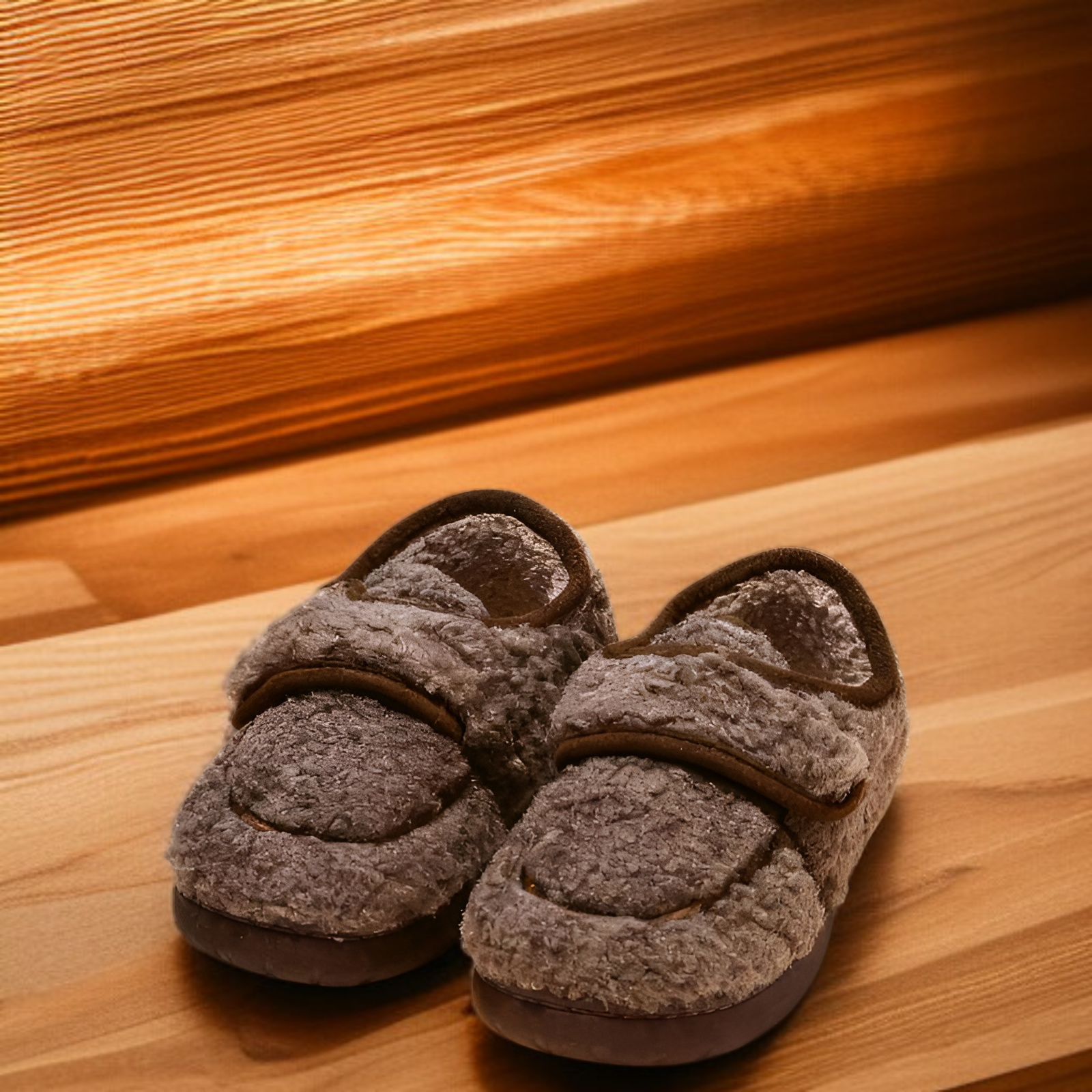 冬季厚毛絨棉鞋側面外觀