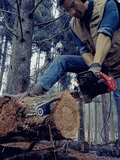台灣爆款大功率電鏈鋸！德國技術升級，無刷全銅電機最大 9880W 功率，15 秒砍倒 70cm 樹木。雙 20000mAh 鋰電池續航 30-50 分，进口金鏈抗震耐磨，合金導桿 + 防滑握把操作省力
