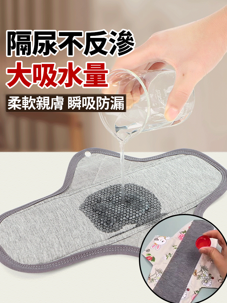 台灣醫師推薦！石墨烯抗菌成人防漏尿護墊，医用级材质搭配石墨烯抑菌表层，抑制三大细菌，无荧光剂更安心。十层透氧棉纱透气不闷，500ml 大吸水量防反渗，适配孕妇、老人及经期女性