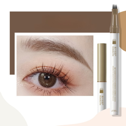 台灣爆款魔卡如茵四叉水眉笔！0.01mm 細尖 + 四叉設計，3 秒勾勒根根分明野生眉，新手手殘黨也能輕鬆駕馭。10H 防水防汗持妝，成膜黑科技不脫妝不斑驳，三個色號适配不同髮色