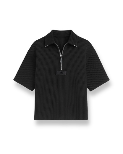 ONYX PLISSE POLO SHIRT 