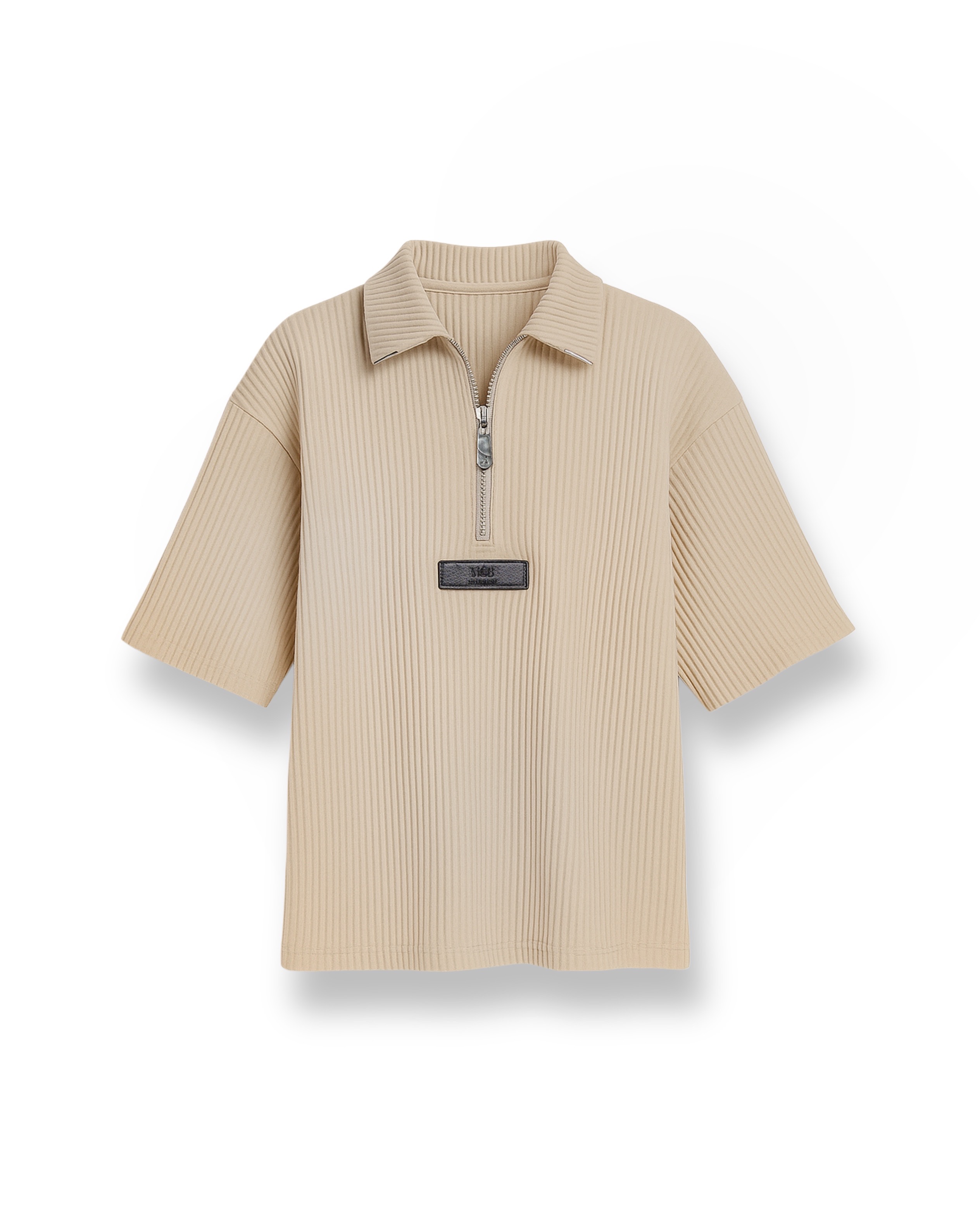 STONE PLISSE POLO SHIRT