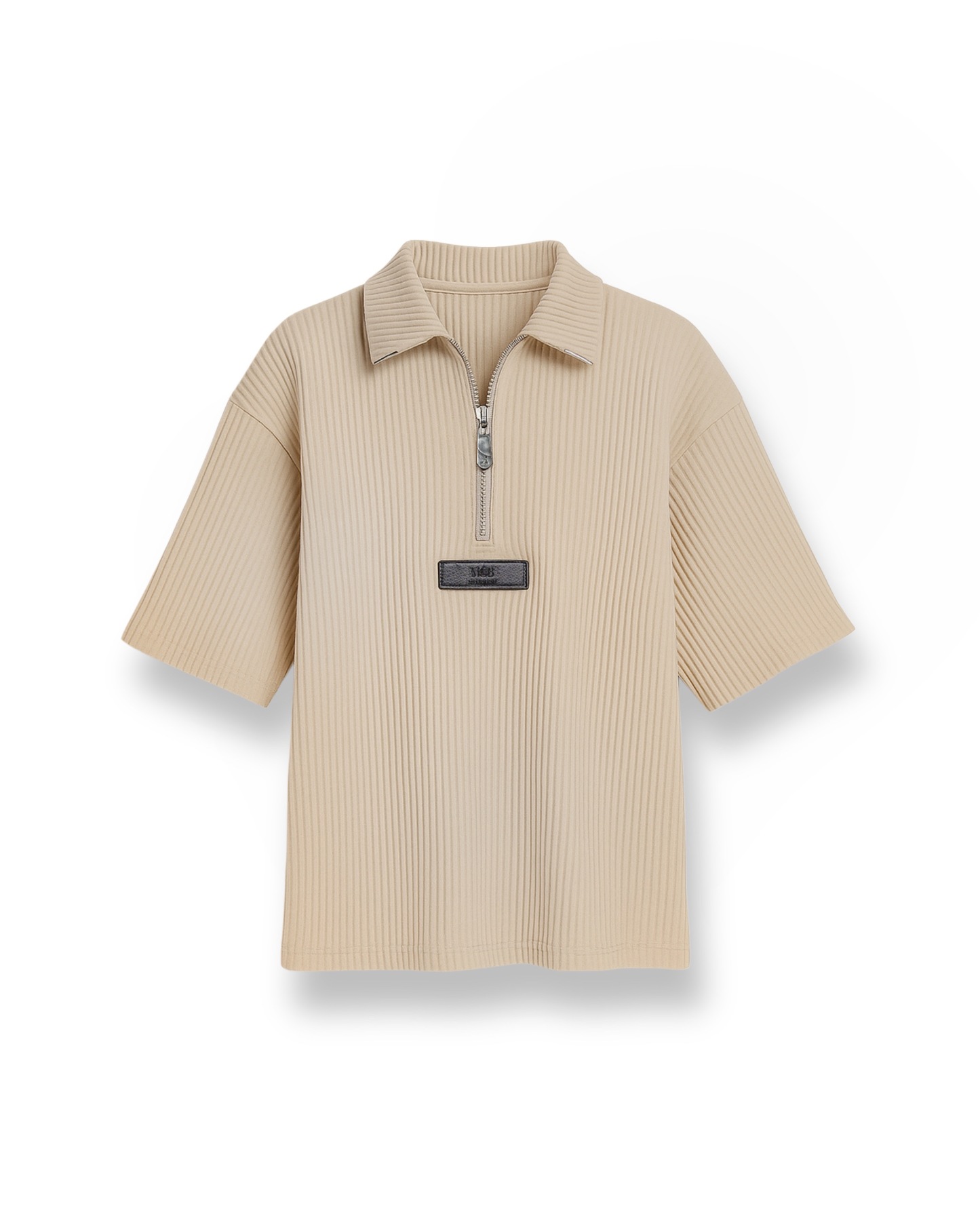 STONE PLISSE POLO SHIRT