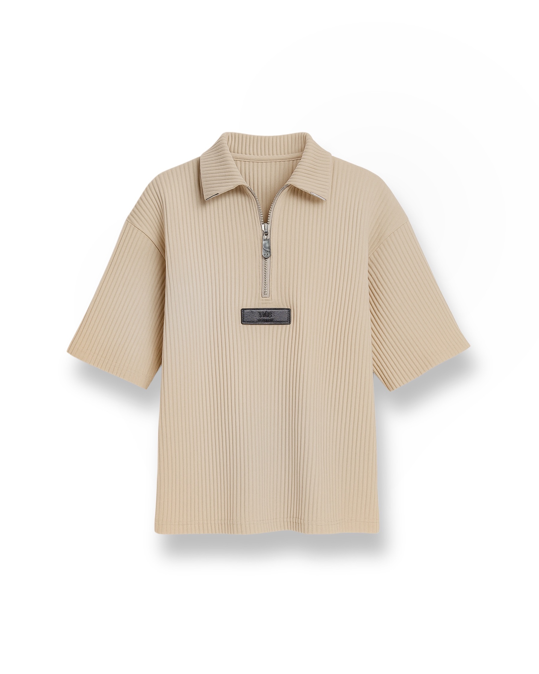 STONE PLISSE POLO SHIRT