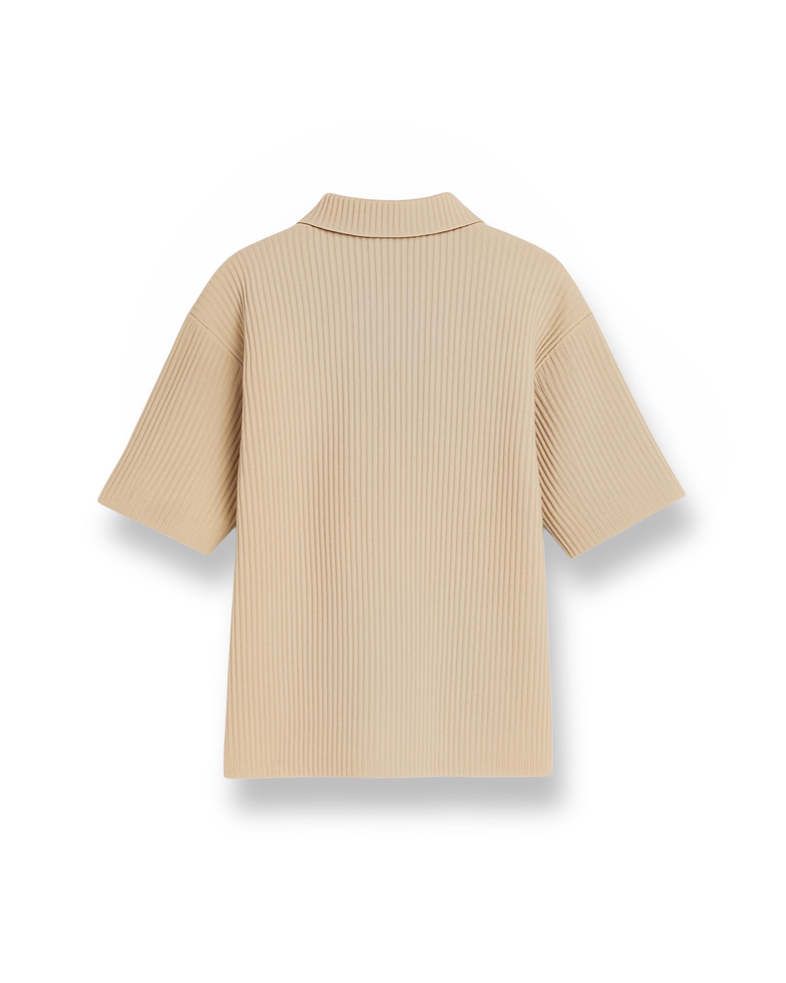 STONE PLISSE POLO SHIRT