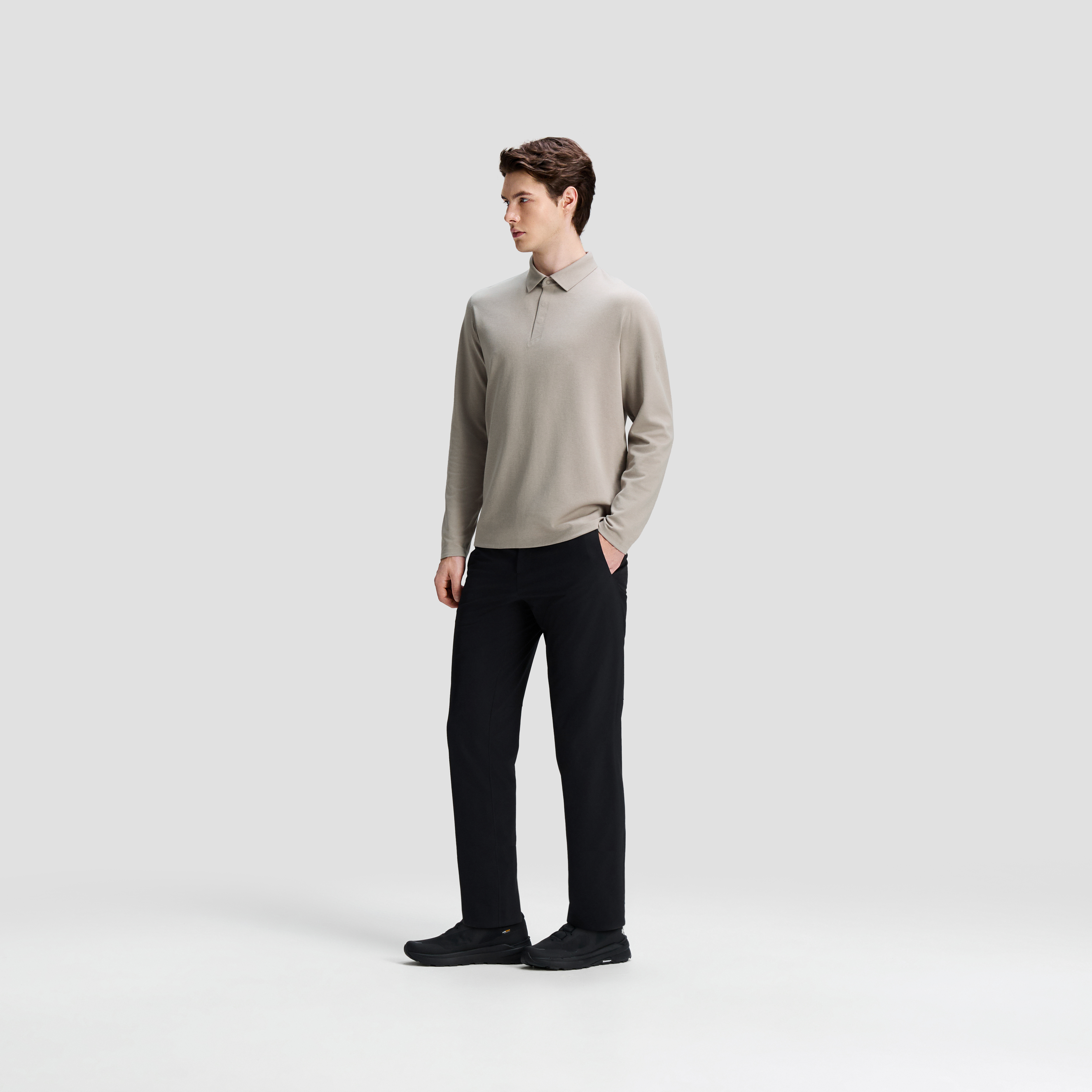 Men's DUALIS Long Sleeve Polo Shirt
