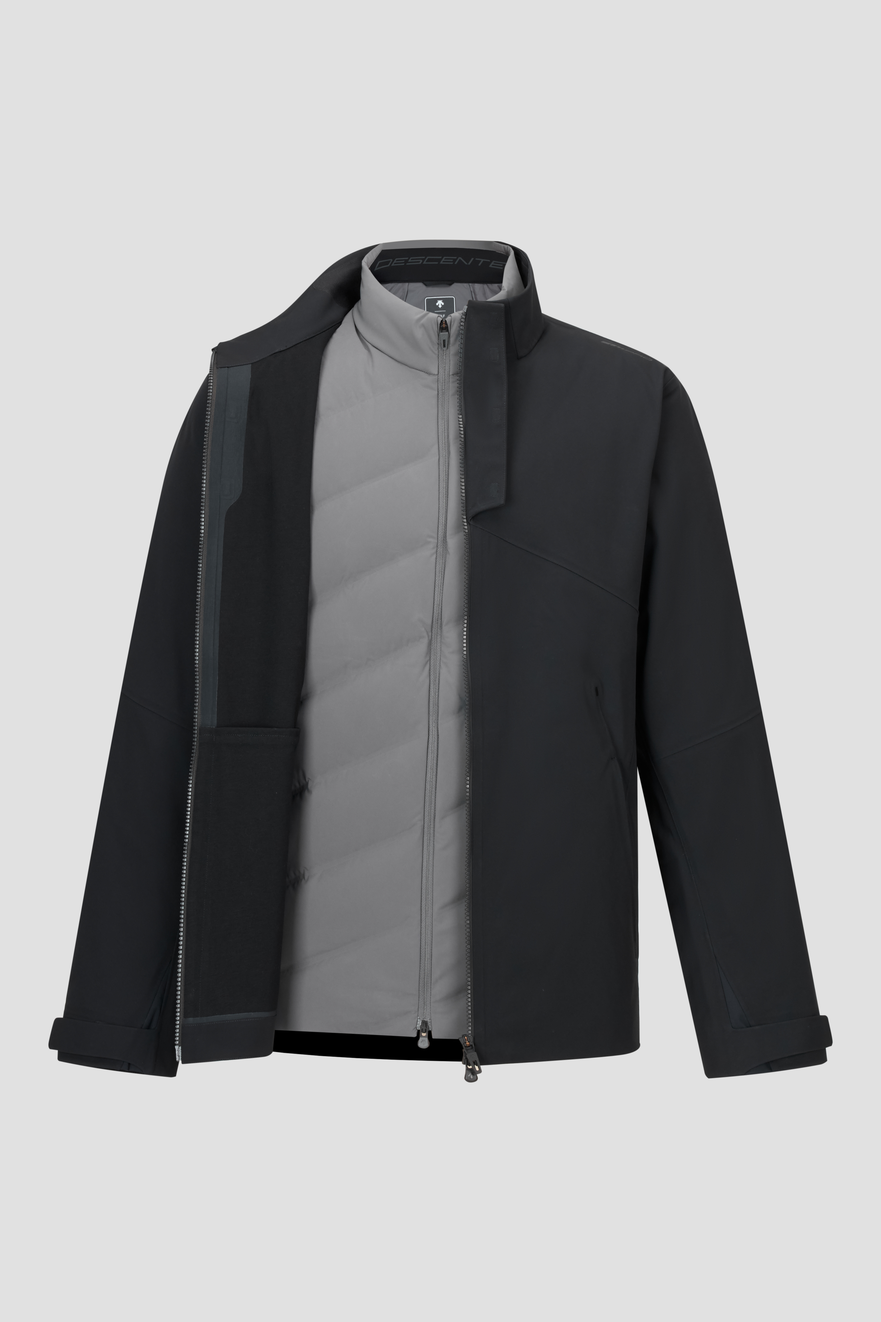 DESCENTE GOLF メンズジャケット Oサイズブラック/グレー GOLF Pro Woven Jacket – Descente SG