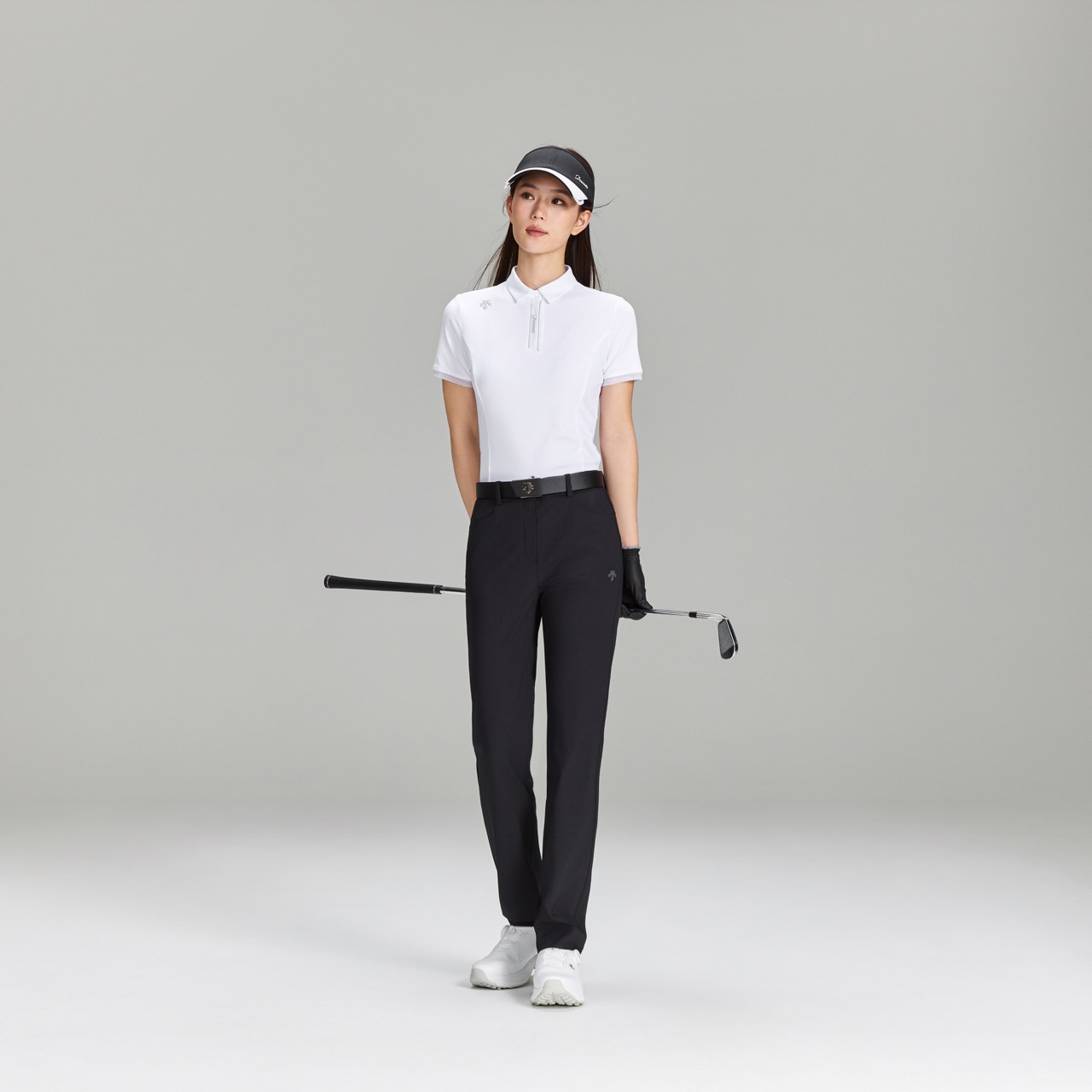 Women's Golf Princess Seam Ribbed Sleeve Short-Sleeve Polo Shirt