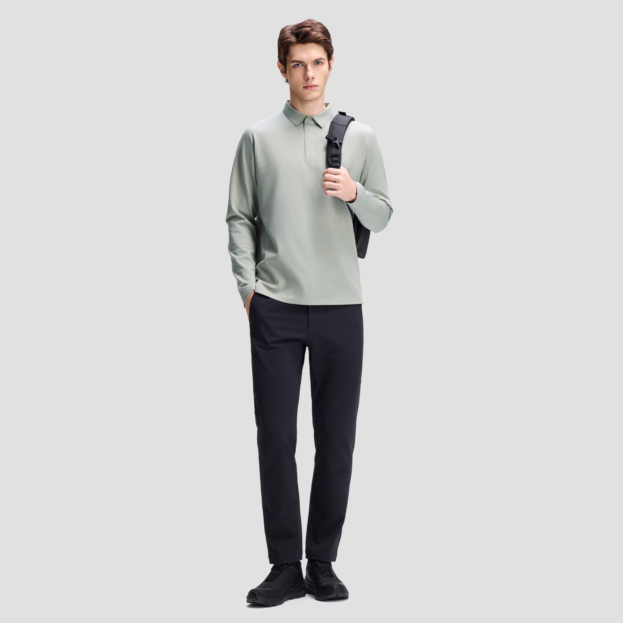 Men's Dualis Long Sleeve Polo Shirt