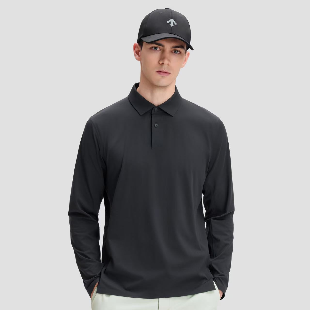 DUALIS Men Long Sleeve Polo Tee