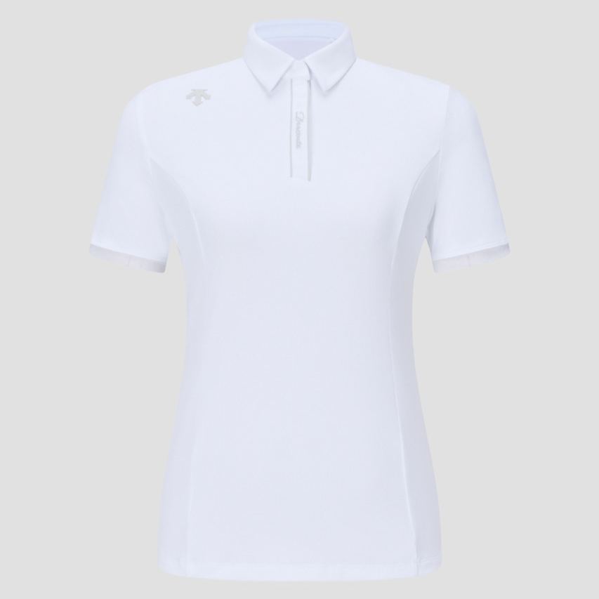 Women's Golf Princess Seam Ribbed Sleeve Short-Sleeve Polo Shirt