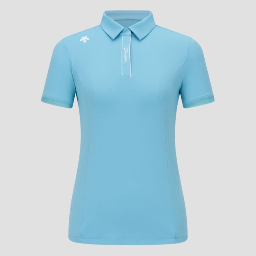 Women's Golf Princess Seam Ribbed Sleeve Short-Sleeve Polo Shirt