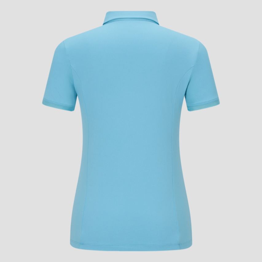 Women's Golf Princess Seam Ribbed Sleeve Short-Sleeve Polo Shirt