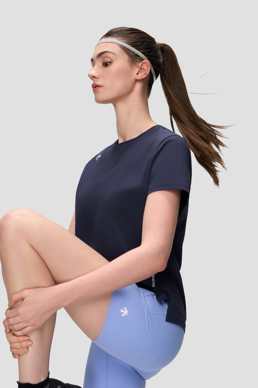 Women's Running Cool-Touch UV Protection Short-Sleeve Knit Shirt