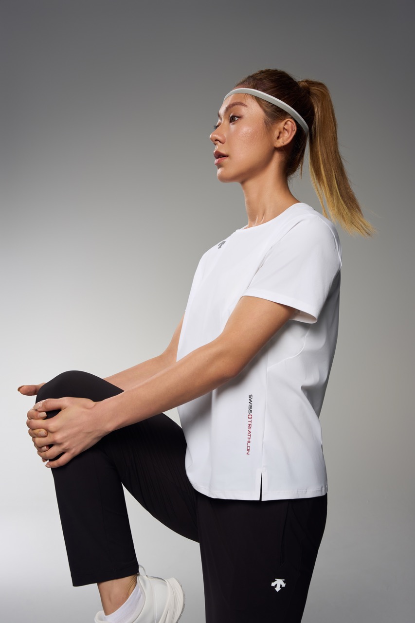 Women's Running Cool-Touch UV Protection Short-Sleeve Knit Shirt