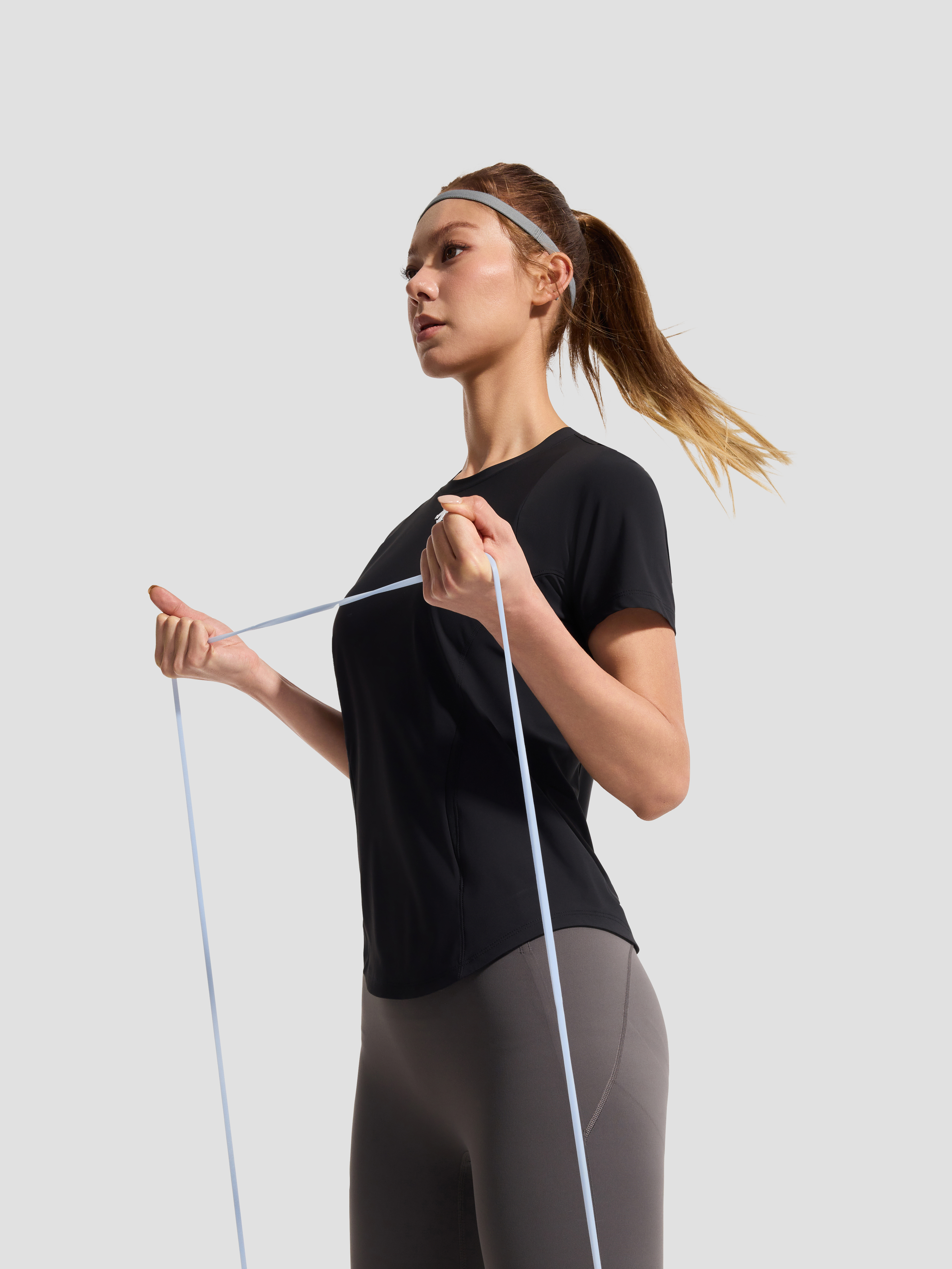 TRAINING Women Short Sleeve Knit T-Shirt