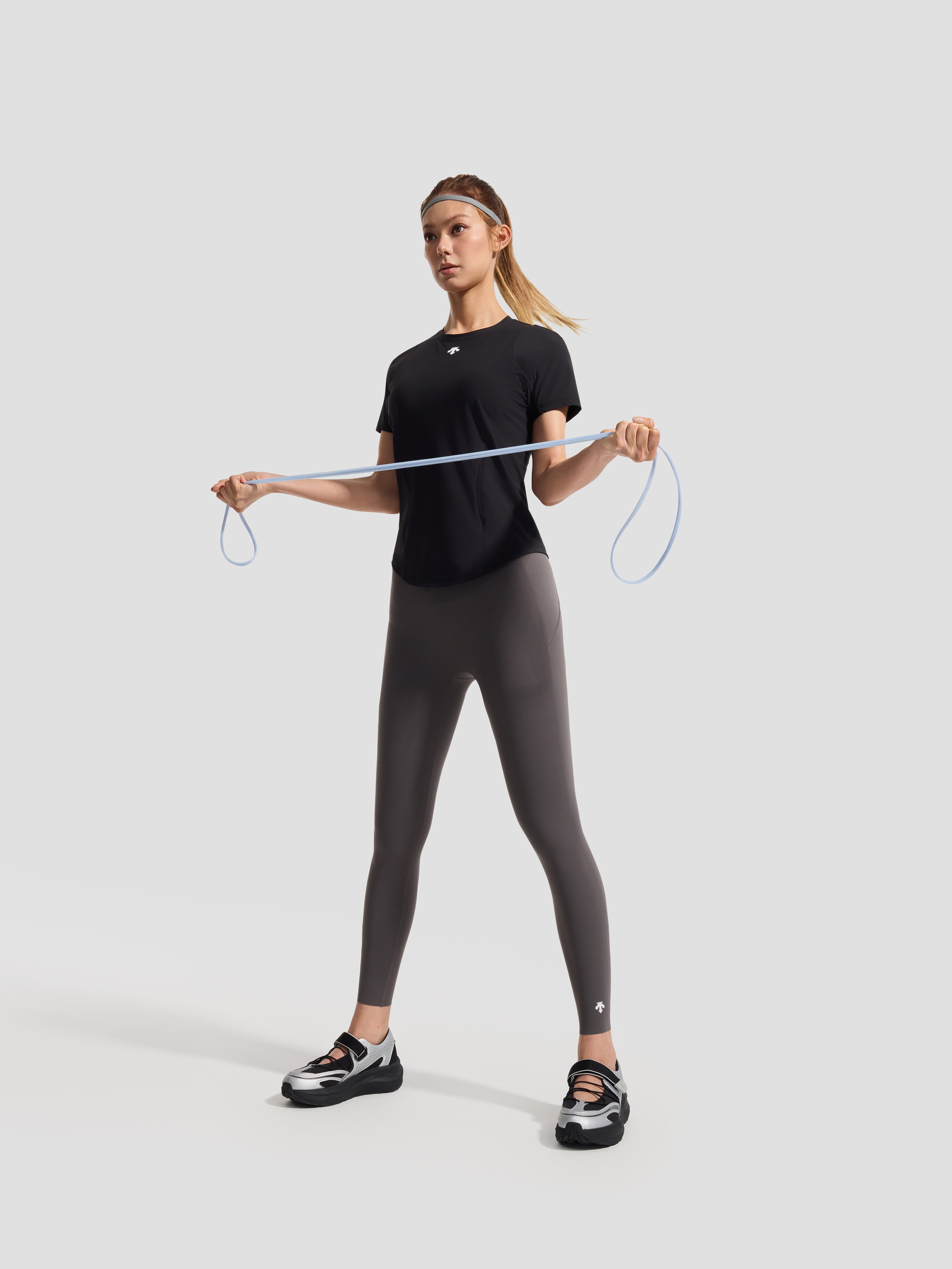 TRAINING Women Short Sleeve Knit T-Shirt