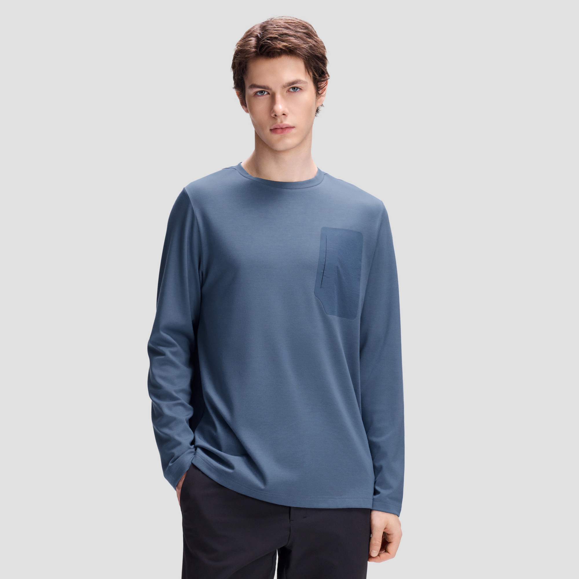 Men's DUALIS Long Sleeve Knit T-Shirt