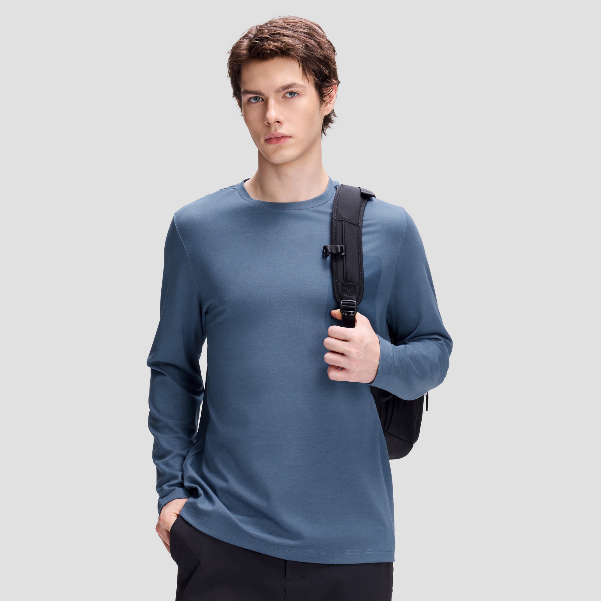Men's DUALIS Long Sleeve Knit T-Shirt
