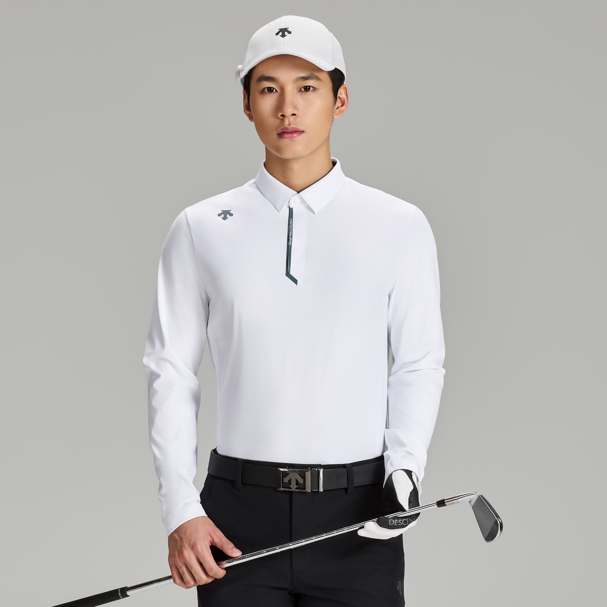 Men's GOLF UV-Protective Long Sleeve Polo Shirt