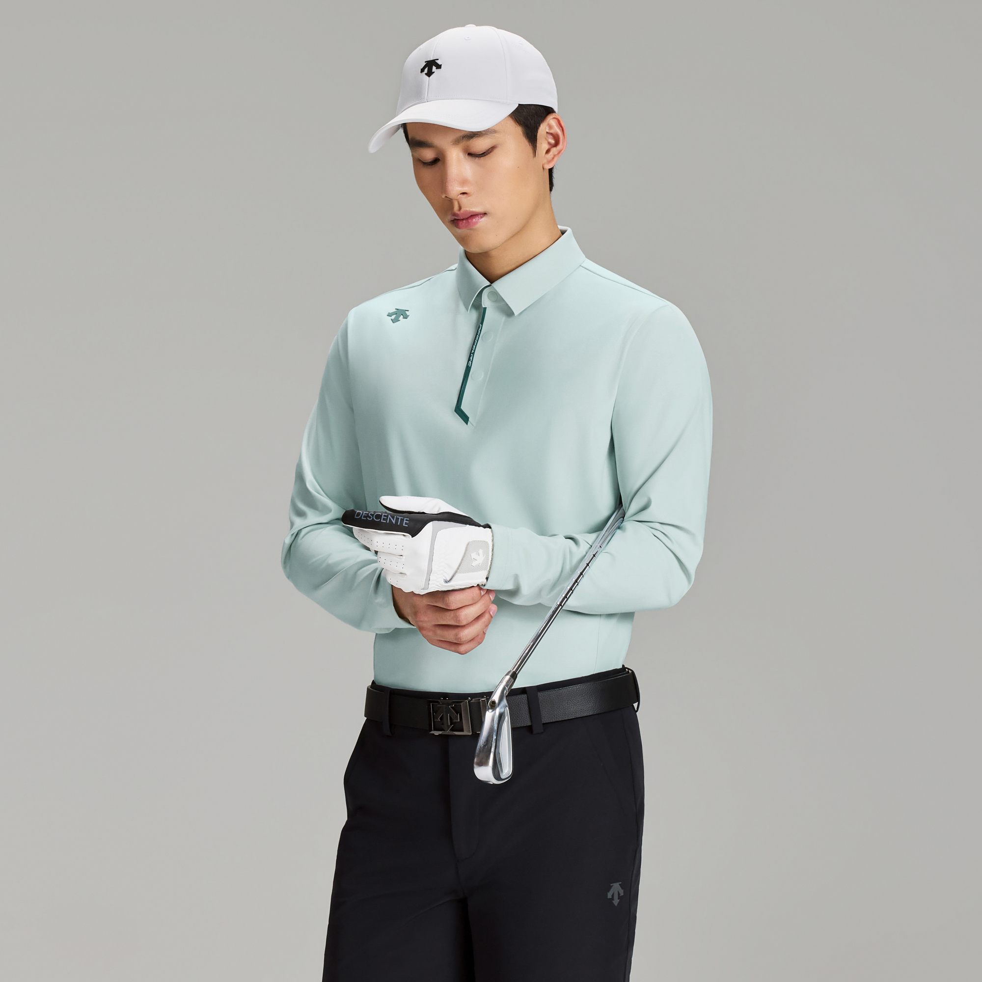 Men's GOLF UV-Protective Long Sleeve Polo Shirt