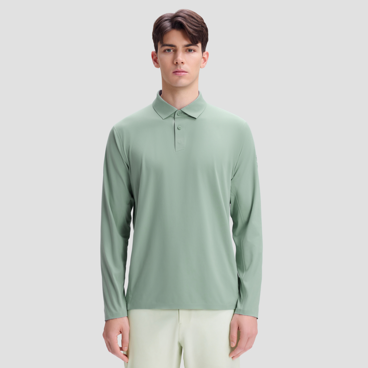DUALIS Men Long Sleeve Polo Tee