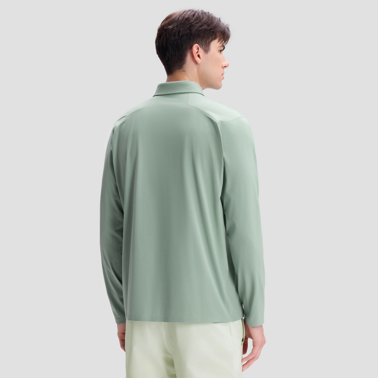 DUALIS Men Long Sleeve Polo Tee