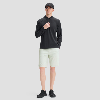 DUALIS Men Long Sleeve Polo Tee