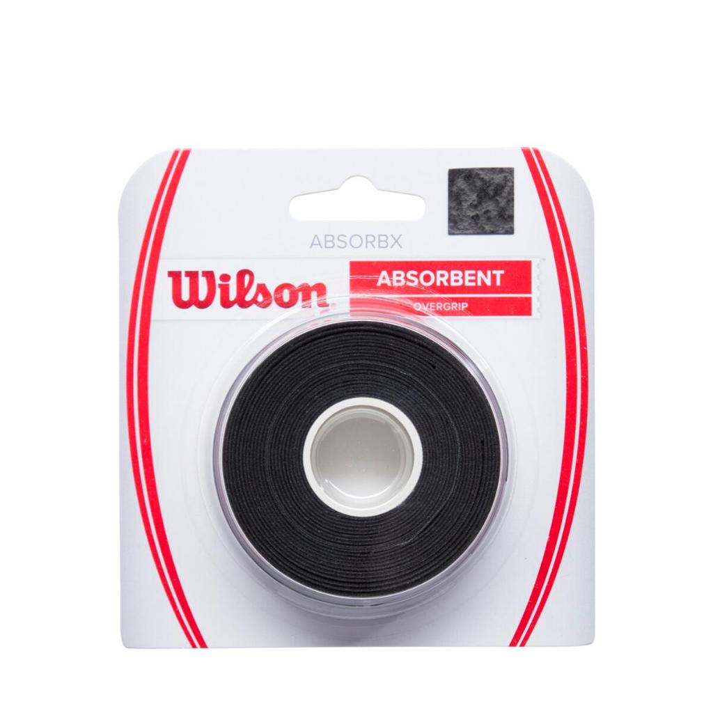 WILSON AbsorbX Tennis Overgrip 3 Pack Dry Feel Tacky Ultra-Absorbent Durable WR84465020