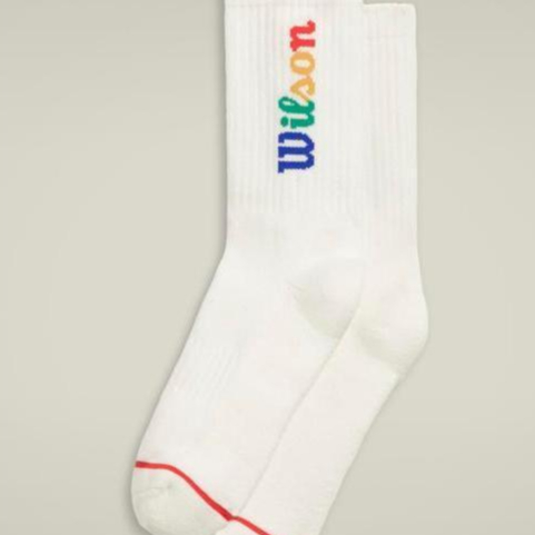 Wilson Unisex Quarter Top Stripe Logo Socks