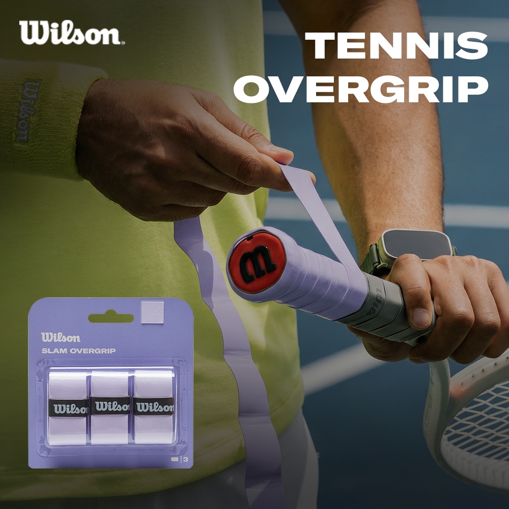 3-Pack | Wilson SLAM OVERGRIP Tennis Grip Anti-Slip Absorbent Professional for Training WR844880