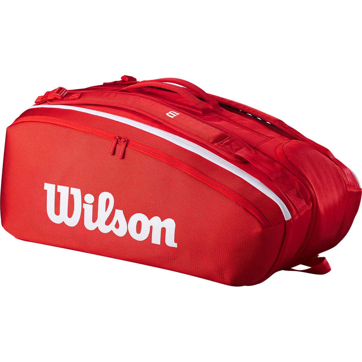 Wilson Red Super Tour 2025 Teenis Bag (15 Rackets)