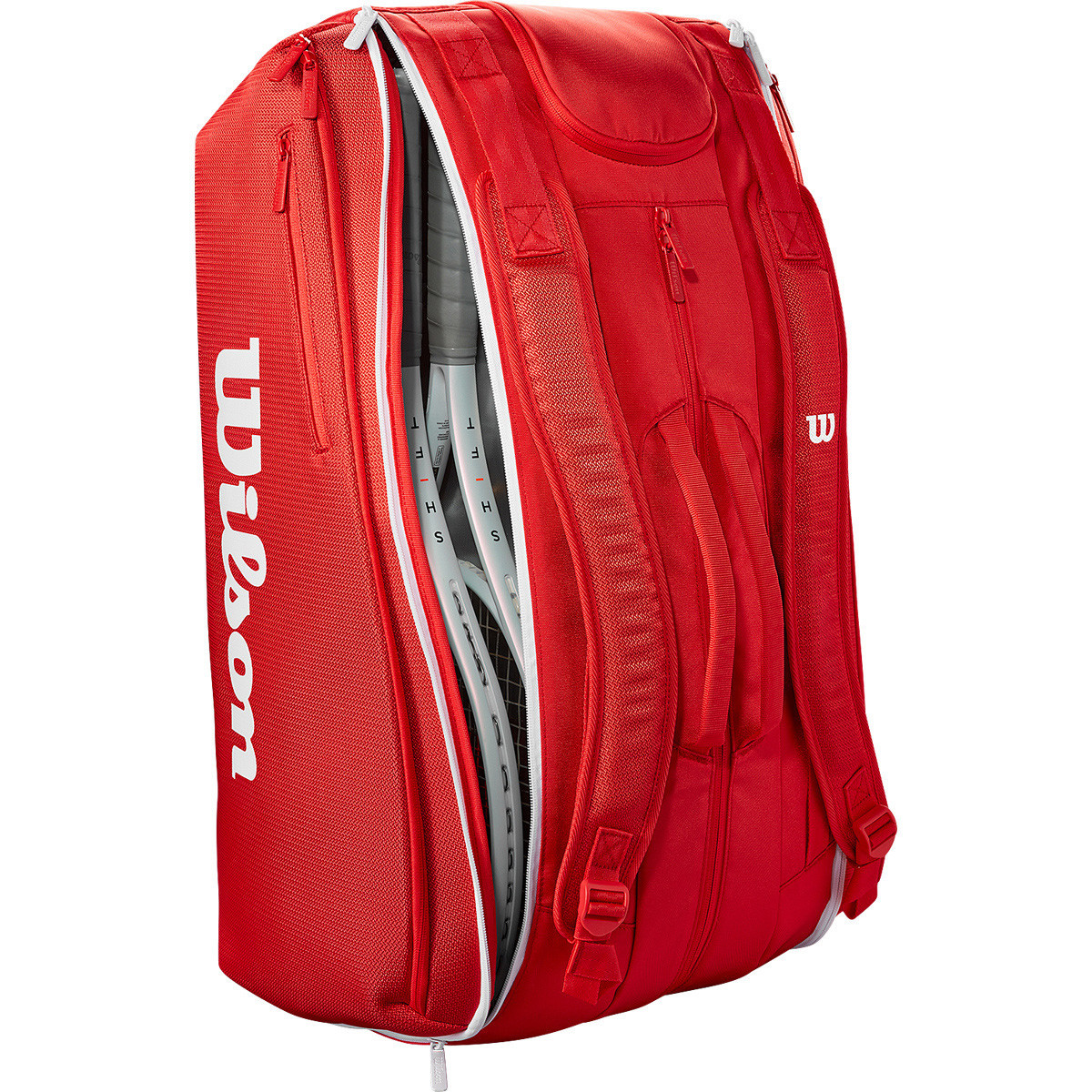 Wilson Red Super Tour 2025 Teenis Bag (15 Rackets)