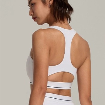 WILSON Women Doubles Racerback Sports Bra Navy/White Quick-Dry Moisture-Wicking Tennis WW00386411