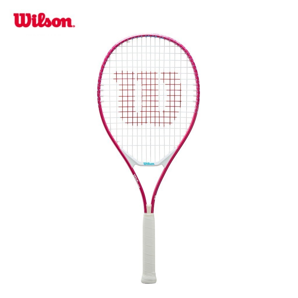 Wilson Ultra Power JR Tennis Racket Pink 23in Lightweight Aluminum Bumper Guard (Pre-Strung)