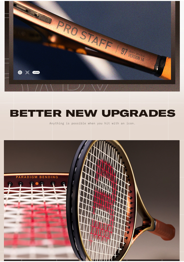 WILSON Pro Staff X V14 Frm Performance Tennis Racket (Unstrung