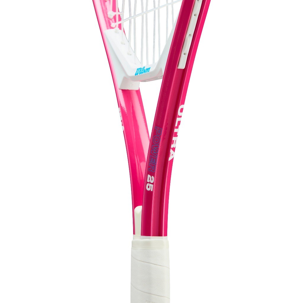 Wilson Ultra Power JR Tennis Racket Pink 23in Lightweight Aluminum Bumper Guard (Pre-Strung)