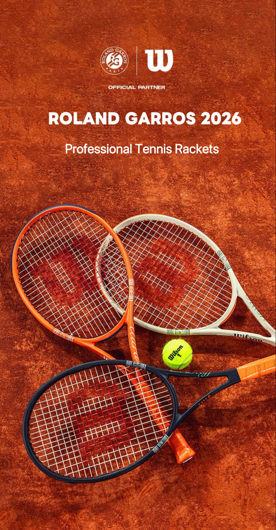 Wilson Clash 100 V3 Roland Garros 2026 Tennis Racket – Wilson