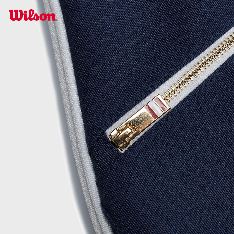 WILSON Retro Tennis Racket Cover Premium Leather Adjustable Sling Strap On-the-Go Carry WU00004331