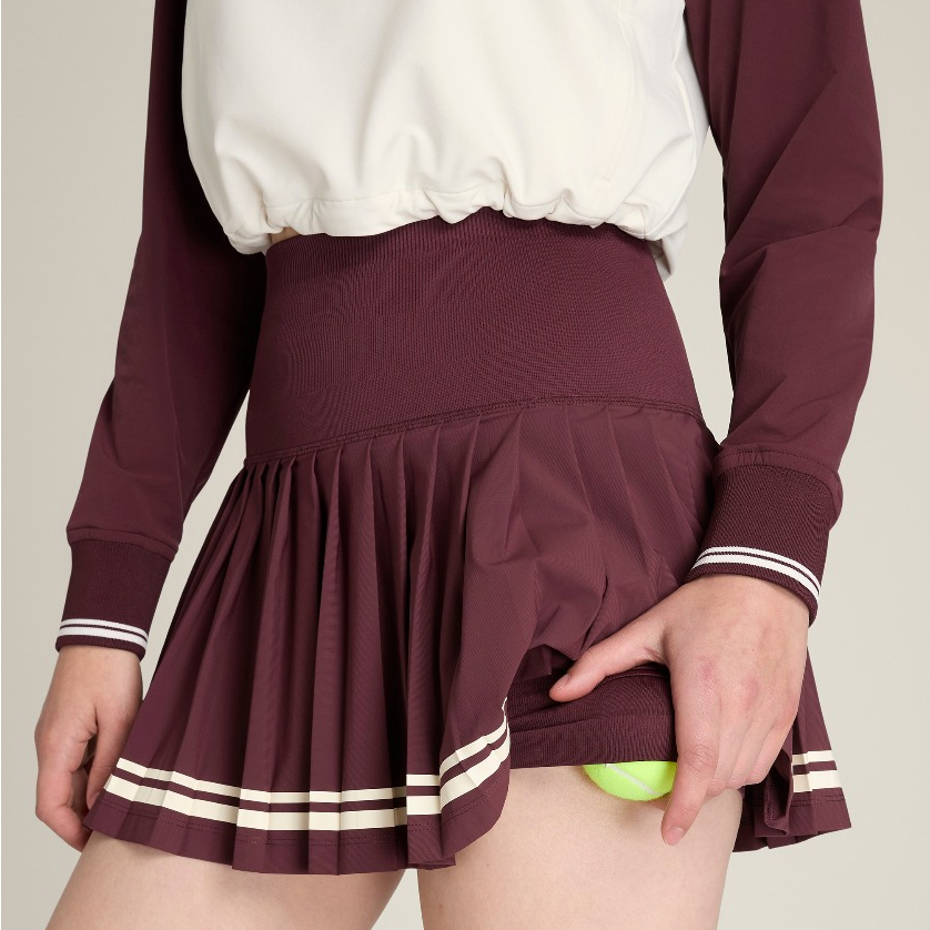Wilson Women's Midtown Skirt Navy/Sandrift/Port Royal Pleated UV Built-In Shorts Pocket