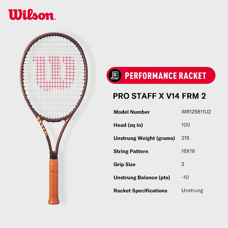Wilson Pro Staff X V14 Frm Performance Tennis Racket (Unstrung)