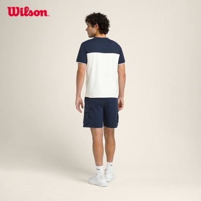 WILSON Men Topspin Tee Classic Navy Cotton/Tencel Stretch Moisture-Wicking Anti-Odor WM00574531DBC