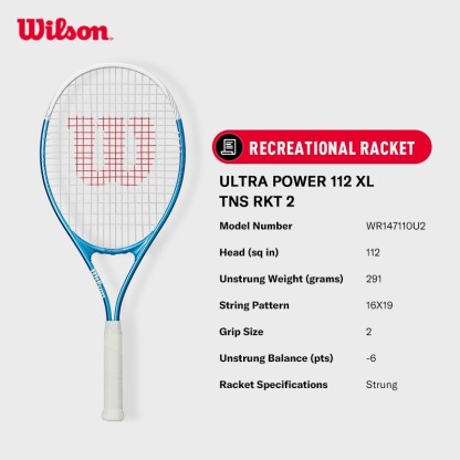 Wilson Ultra Power 112 XL Tennis Racket (Pre-Strung)