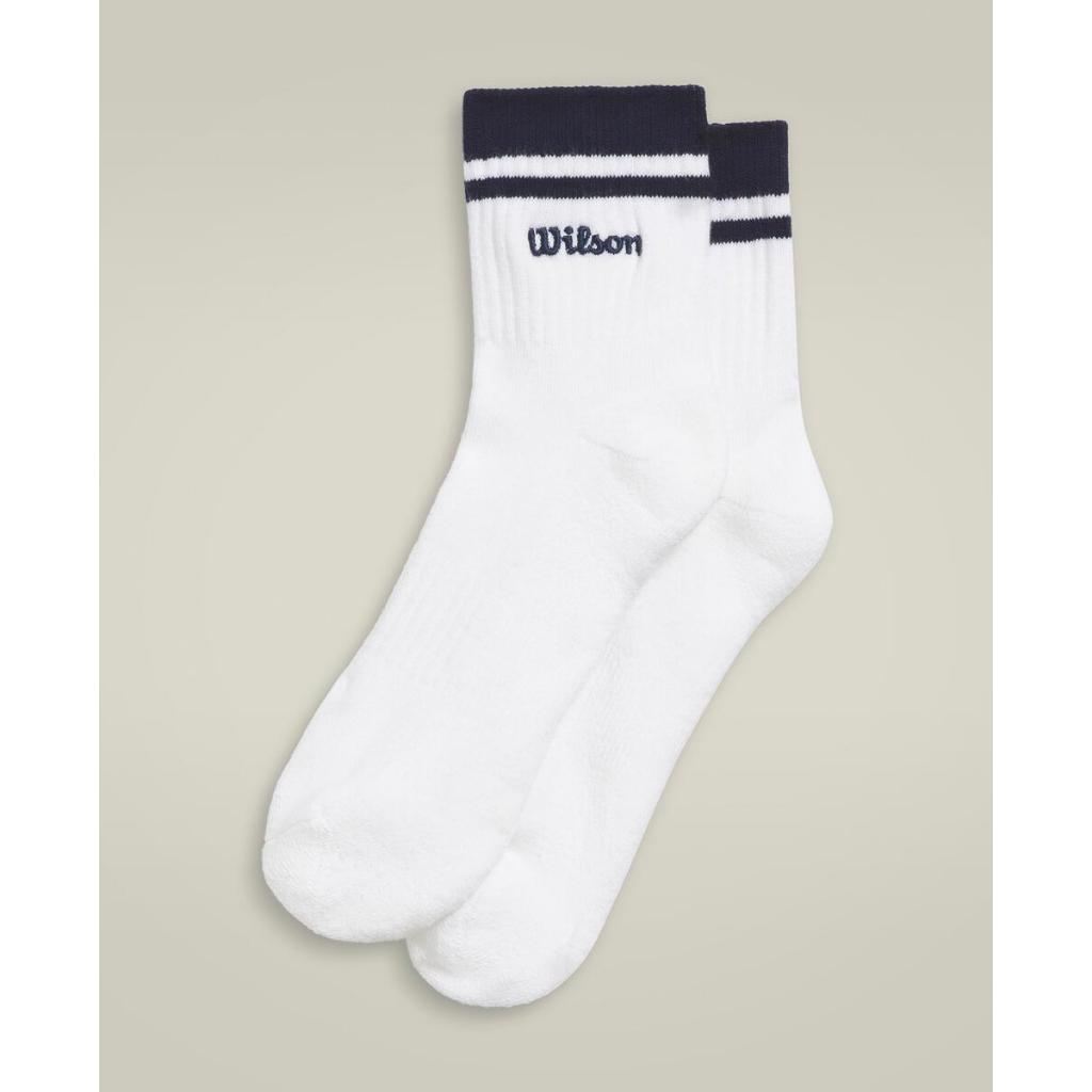 Wilson Unisex Quarter Top Stripe Logo Socks
