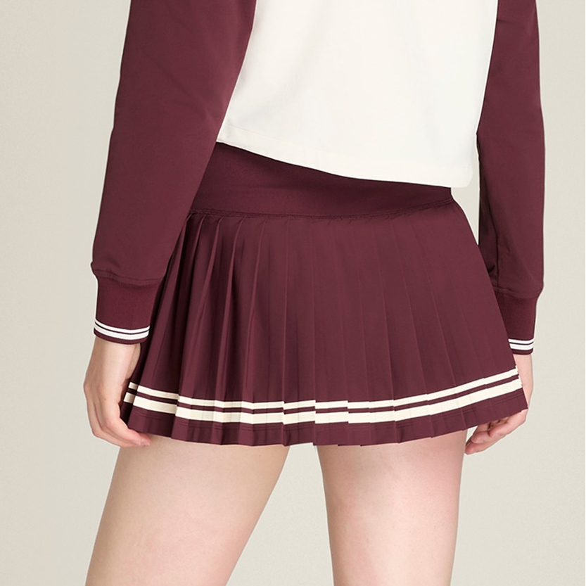 Wilson Women's Midtown Skirt Navy/Sandrift/Port Royal Pleated UV Built-In Shorts Pocket